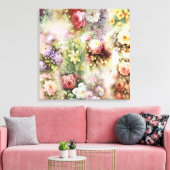 bloemen canvas afdruk (Insitu (Woonkamer))