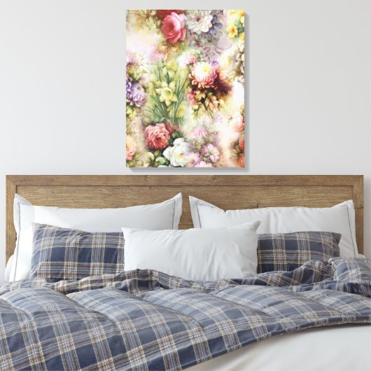 bloemen canvas afdruk (Insitu (Slaapkamer))