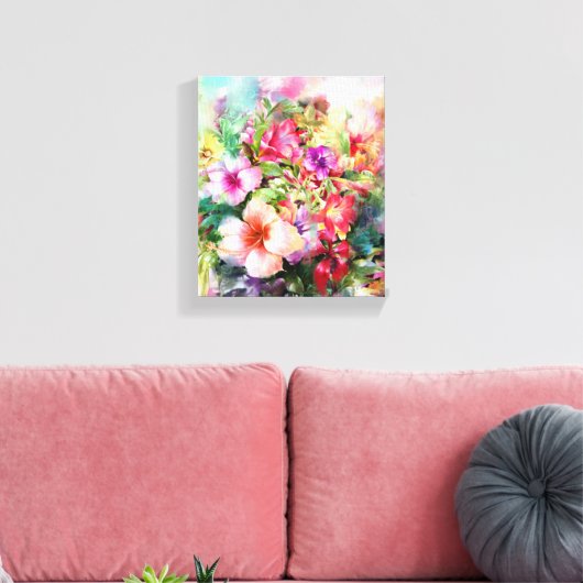 Bloemen Canvas Afdruk (Insitu (Woonkamer))