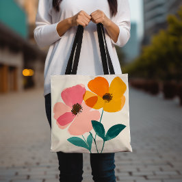 Bloemen Canvas tas, Kleurrijke Bloemen Design Tas