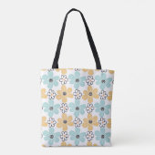 Bloemen Canvas tas, Schattige Daisy Tas, Kleurrijk Tote Bag (Achterkant)