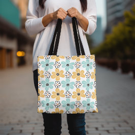 Bloemen Canvas tas, Schattige Daisy Tas, Kleurrijk Tote Bag