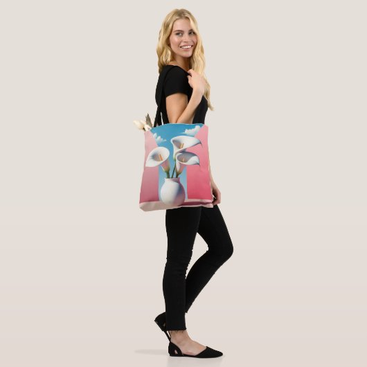 Bloemen Canvas tas- Schattigee bloempot ontwerp. Tote Bag (Op model)