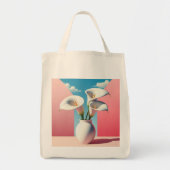 Bloemen Canvas tas- Schattigee bloempot ontwerp. Tote Bag (Voorkant)