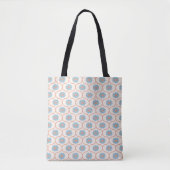 Bloemen Canvas tas – Sky Blue & Peach Zonnebloemen (Voorkant)