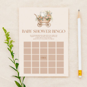 Bloemen  Carriage Bingo Baby shower spel