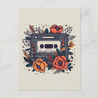 Bloemen Cassettebandje Briefkaart