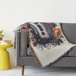 Bloemen Cassettebandje Deken