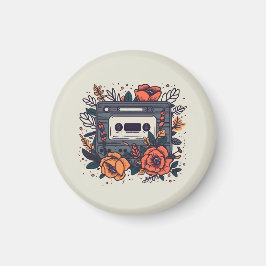 Bloemen Cassettebandje Magneet