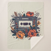 Bloemen Cassettebandje Sherpa Deken (Voorkant)