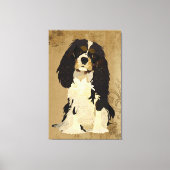 Bloemen Cavalier King Charles Canvas (Voorkant)