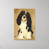  Bloemen Cavalier King Charles Canvas (Voorkant)