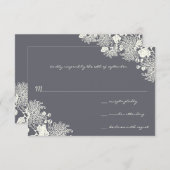bloemen Chacoal Gray Wedding RSVP (Voorkant / Achterkant)