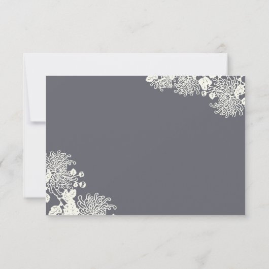  bloemen Chacoal Gray Wedding RSVP (Achterkant)