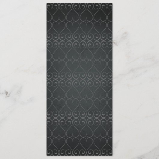 Bloemen Chalkboard  Bold Wedding Menu (Achterkant)