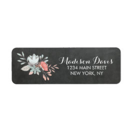  Bloemen Chalkboard bruiloft Adresetiketten Etiket