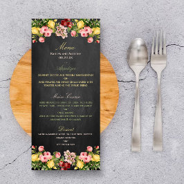 Bloemen Chalkboard Wedding Menu