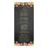 Bloemen Chalkboard Wedding Programma (Achterkant)