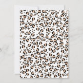 Bloemen Cheetah Print Fourever Wild 4e verjaardag Kaart (Achterkant)