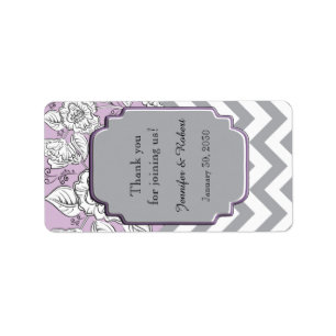 Bloemen Chevron Bruiloft Lip Balm Label
