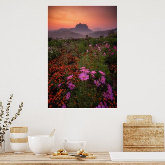 Bloemen | Chiang Dao, Chiang Mai, Thailand Poster (Keuken)