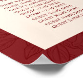 Bloemen Chinese bruiloft 16 tafel zitplaatsen kaar Poster (Hoek)