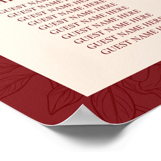 Bloemen Chinese bruiloft 16 tafel zitplaatsen kaar Poster (Hoek)