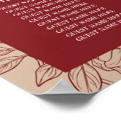 Bloemen Chinese bruiloft 16 tafel zitplaatsen kaar Poster (Hoek)