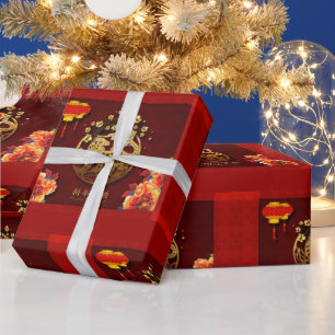 Bloemen Chinese Tiger Year paper cut WP Wrapping P Cadeaupapier