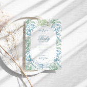  Bloemen Chinoiserie Baby shower Kaart