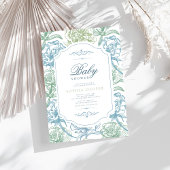  Bloemen Chinoiserie Baby shower Kaart