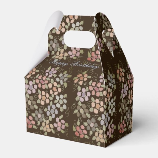  Bloemen Chocolade Bruin Gast Favoriet Doos Bedankdoosjes (Achterkant)