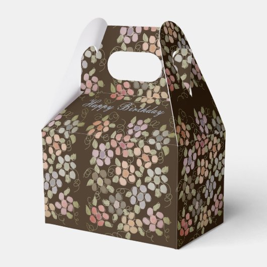  Bloemen Chocolade Bruin Gast Favoriet Doos Bedankdoosjes (Voorkant Zijde)