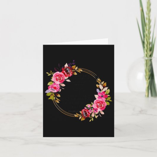 Bloemen Christelijk als mijn hart is overweldigd B Kaart (Voorkant)