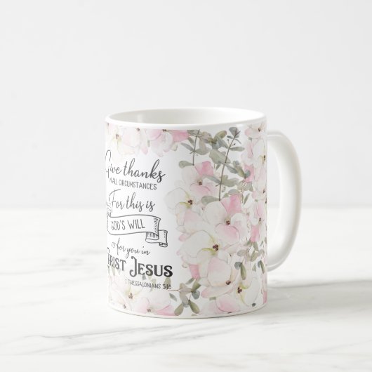 Bloemen Christelijk/Bijbel Koffie Mok (Voorkant rechts)