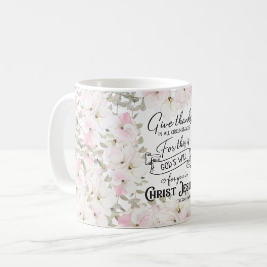 Bloemen Christelijk/Bijbel Koffie Mok (Voorkant links)