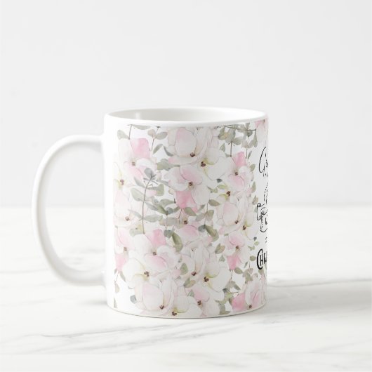 Bloemen Christelijk/Bijbel Koffie Mok (Links)