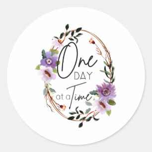Bloemen Christelijk een dag voor een tijd Bijbel V Ronde Sticker