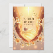 Bloemen Christelijk kind van God Baby shower Kaart (Voorkant)