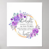 Bloemen Christelijk verrukken jezelf in de Lord Bi Poster (Voorkant)