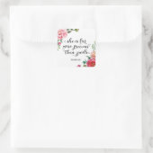 Bloemen Christelijk ze is veel meer kostbare vers Vierkante Sticker (Tas)