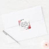 Bloemen Christelijk ze is veel meer kostbare vers Vierkante Sticker (Envelop)