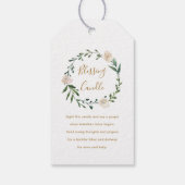 Bloemen Christelijk Zegen Kaars Gebed Aanvraag Cadeaulabel (Achterkant)