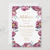 Bloemen Christelijke Moeder en Baby Zegen Feest Kaart (Voorkant)