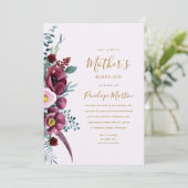 Bloemen Christelijke Moeder en Baby Zegen Feest Kaart (Staand voorkant)