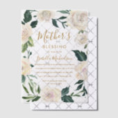 Bloemen Christelijke Moeder en Baby Zegen Feest Vellum Uitnodigingen (Offset (Uitnodiging))