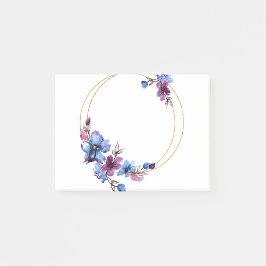 Bloemen Cirkel Lijst grens Lijst 2 Post-it® Notes (Voorkant)