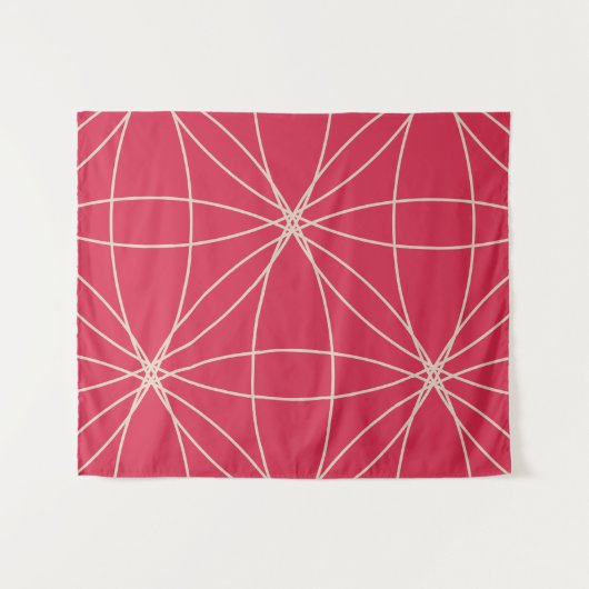 Bloemen & Cirkels 2 (versie 2) Wandkleed (Voorkant (horizontaal))