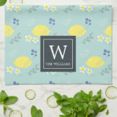 Bloemen Citroen Patroon Mint Groene Keuken Handdoe Theedoek (Gevouwen)