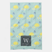 Bloemen Citroen Patroon Mint Groene Keuken Handdoe Theedoek (Verticaal)
